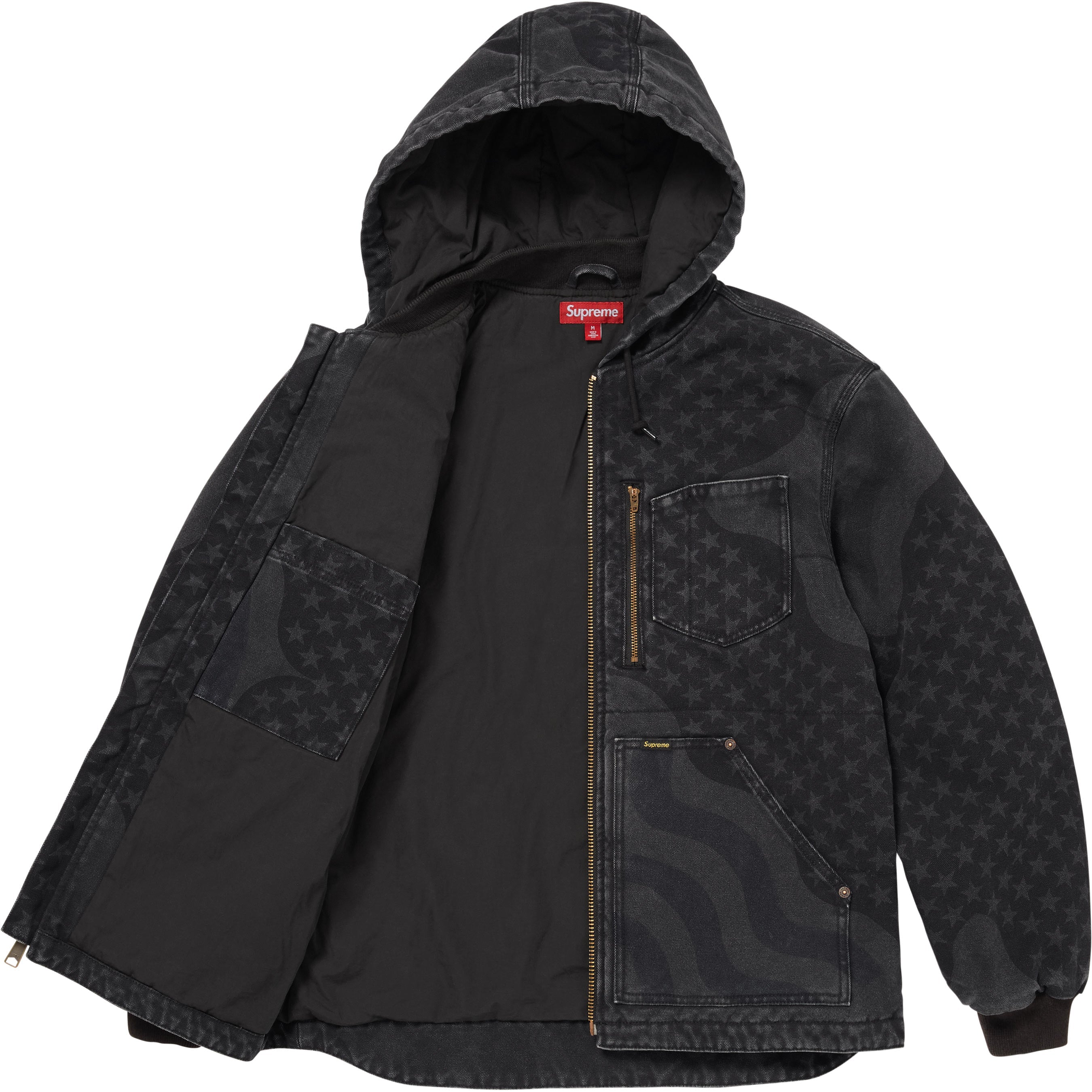 Flag Quilted Hooded Work Jacket view 2